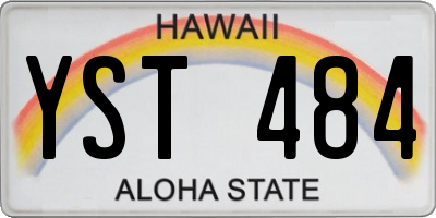 HI license plate YST484