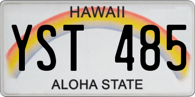 HI license plate YST485