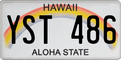 HI license plate YST486