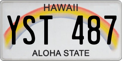 HI license plate YST487