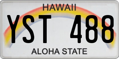 HI license plate YST488