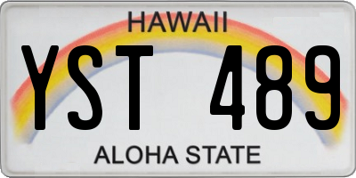 HI license plate YST489