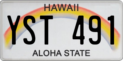 HI license plate YST491