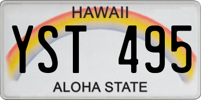 HI license plate YST495