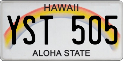 HI license plate YST505