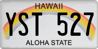 HI license plate YST527