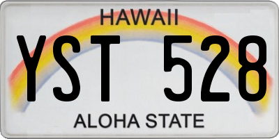 HI license plate YST528