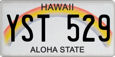 HI license plate YST529