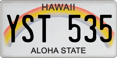 HI license plate YST535