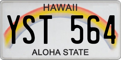HI license plate YST564