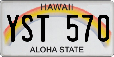 HI license plate YST570