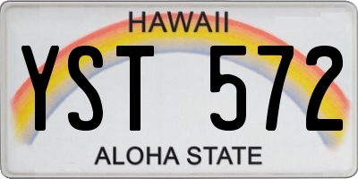 HI license plate YST572
