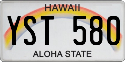HI license plate YST580