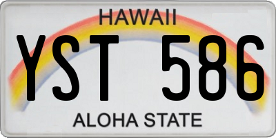 HI license plate YST586