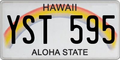 HI license plate YST595