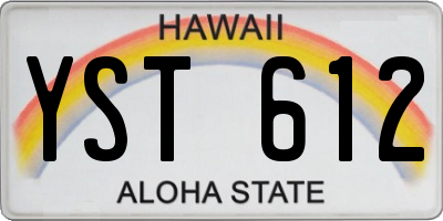 HI license plate YST612