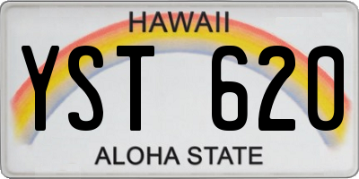 HI license plate YST620