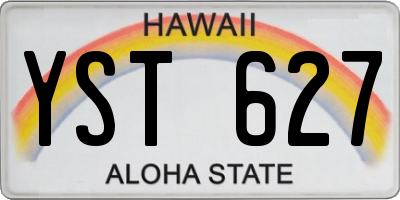 HI license plate YST627