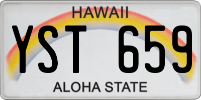 HI license plate YST659