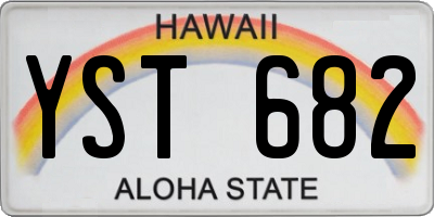 HI license plate YST682