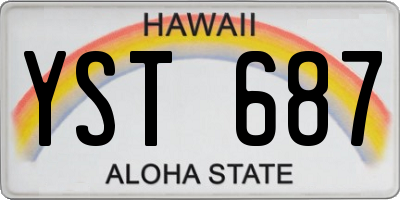 HI license plate YST687
