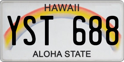HI license plate YST688
