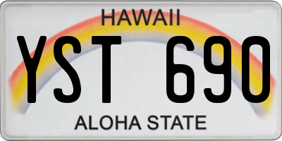 HI license plate YST690