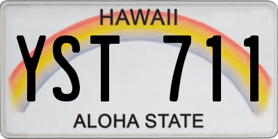 HI license plate YST711