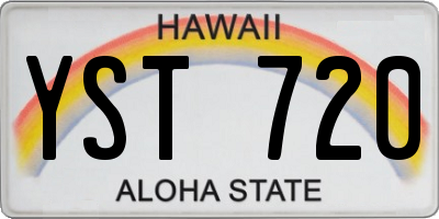 HI license plate YST720