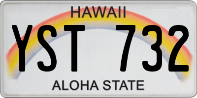 HI license plate YST732