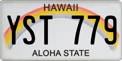 HI license plate YST779
