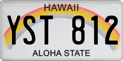 HI license plate YST812