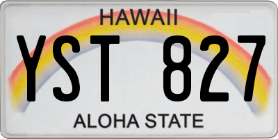 HI license plate YST827