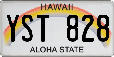 HI license plate YST828