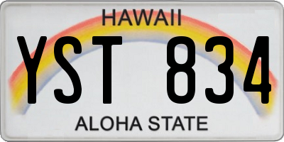 HI license plate YST834