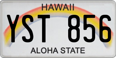 HI license plate YST856