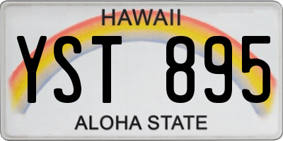 HI license plate YST895