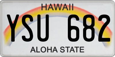 HI license plate YSU682