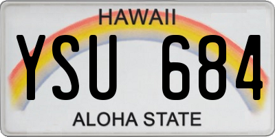 HI license plate YSU684