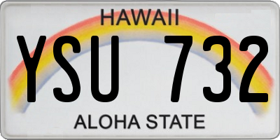 HI license plate YSU732