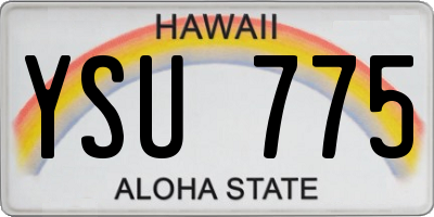 HI license plate YSU775