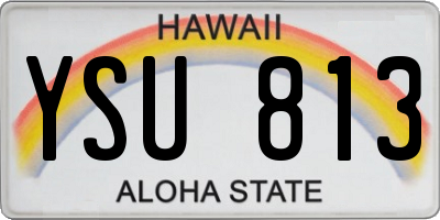 HI license plate YSU813