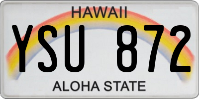 HI license plate YSU872