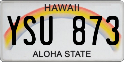 HI license plate YSU873