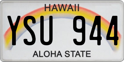 HI license plate YSU944