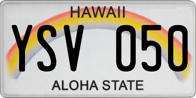 HI license plate YSV050
