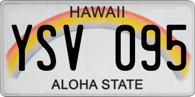 HI license plate YSV095