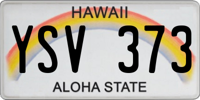 HI license plate YSV373
