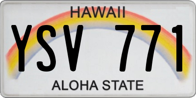 HI license plate YSV771