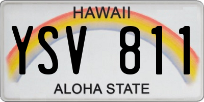HI license plate YSV811